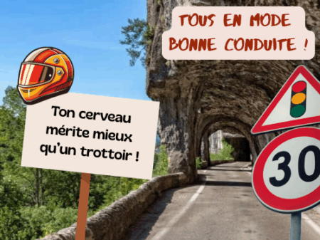 En deux roues, casque obligatoire !