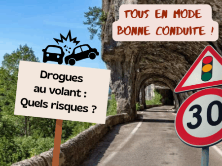 Drogue au volant : risques graves