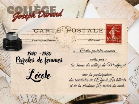 Carte postale sonore #3 : L’école, entre plume et blouse grise