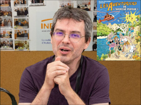 Un scénariste de BD au micro