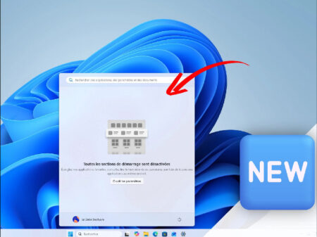 Windows 11 : Nouveau menu démarrer...